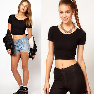 Sexy Women Basic Tees Short Tops Cropped shirt